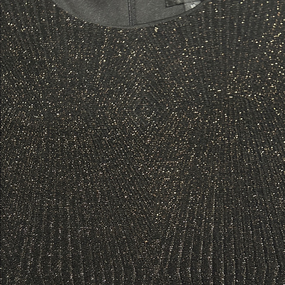 Elegant Black w/Gold Glitter Dress - Picture 2 of 5
